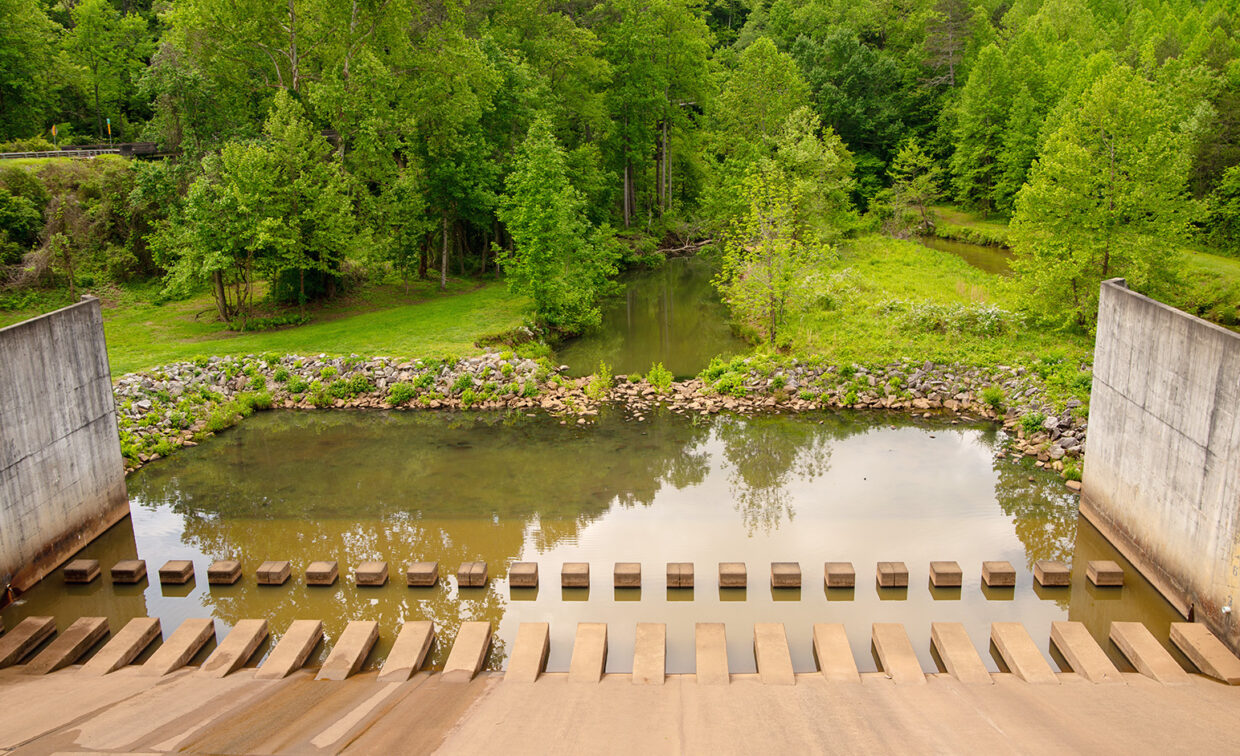 Image of an area with water.