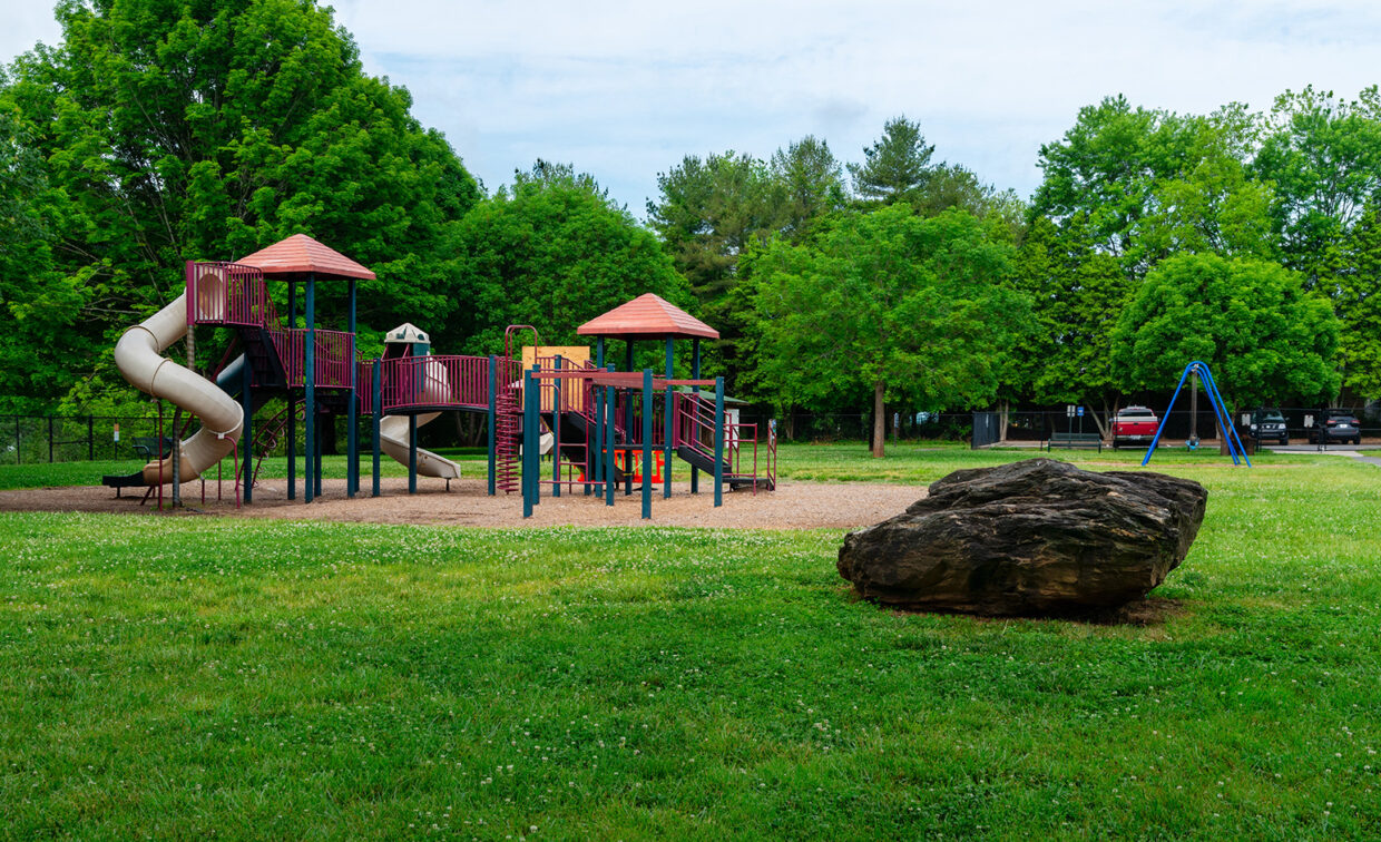 City Hall Park playground area.