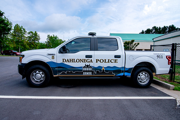 A Dahlonega Police Department Truck